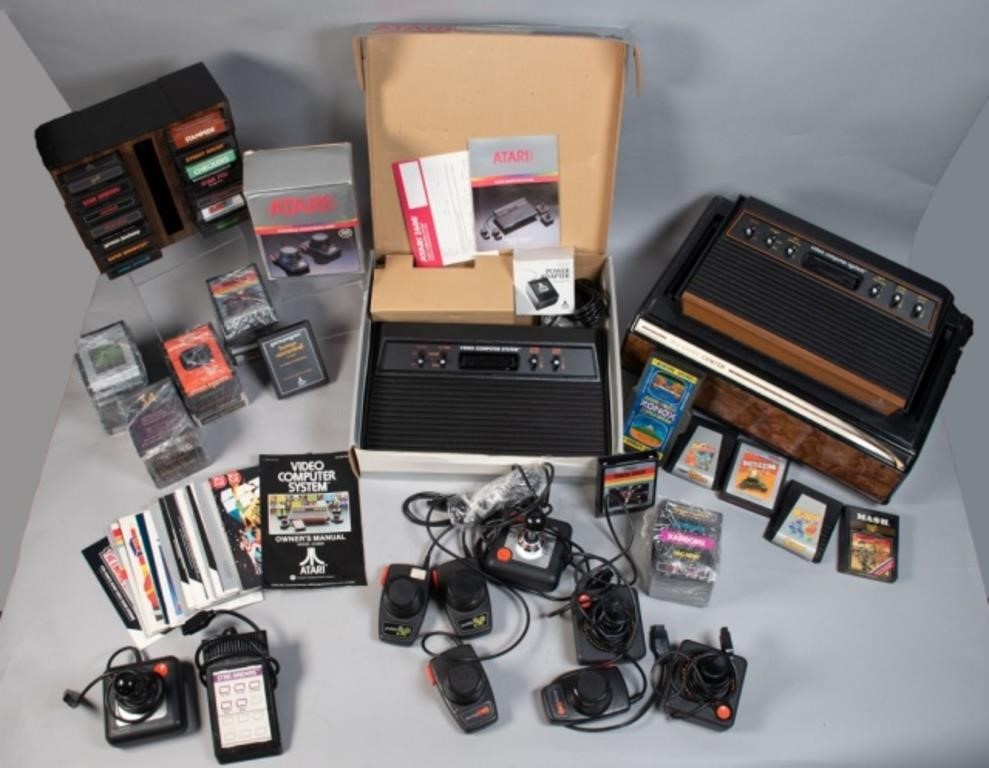 2 ATARI 2600 CONSOLES, GAMES AND