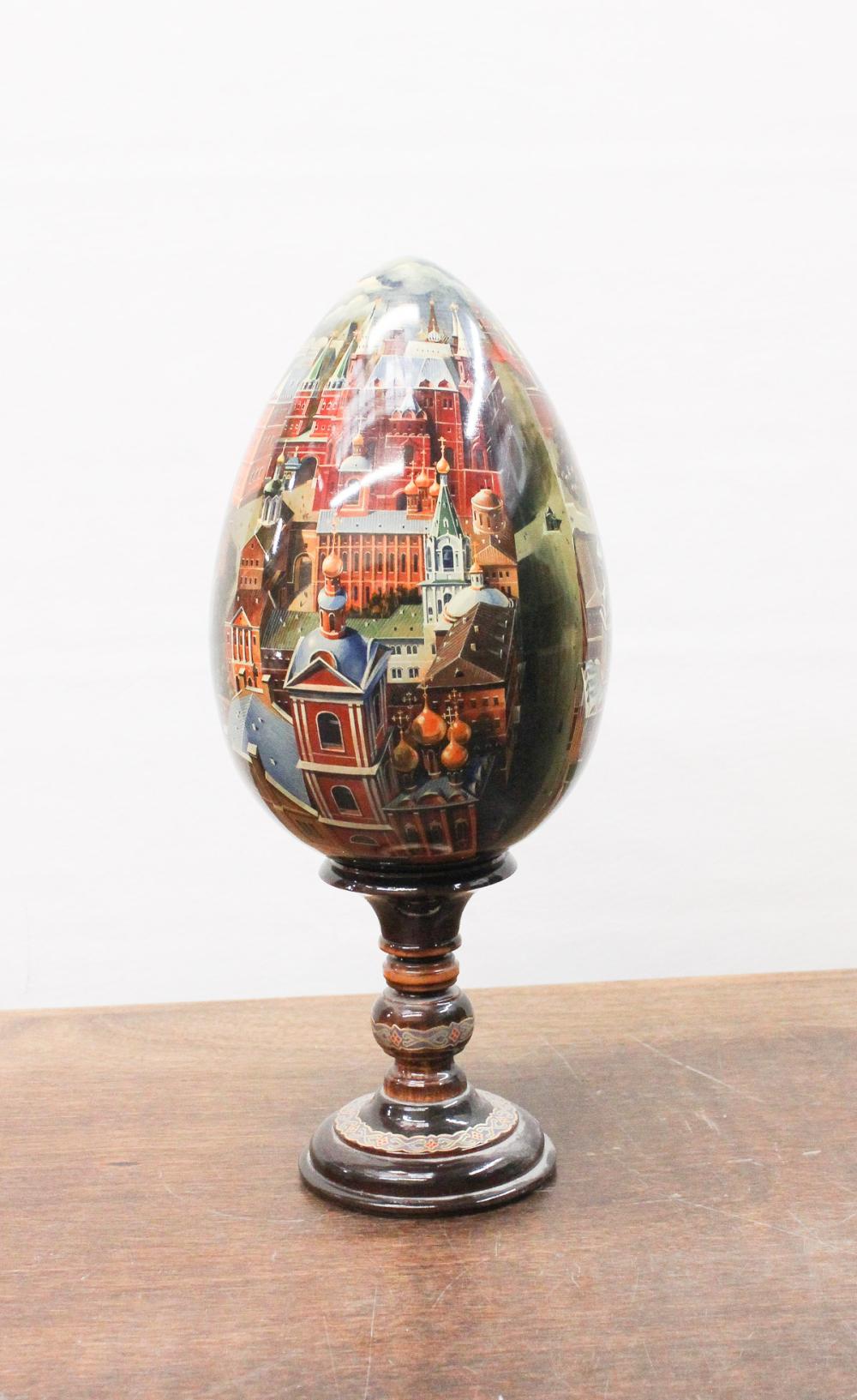 RUSSIAN HAND PAINTED WOODEN EGGRUSSIAN