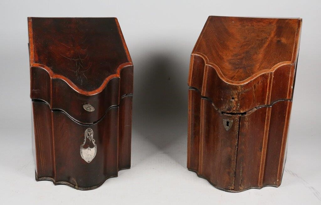 GEORGE III KNIFE BOX AND LETTER