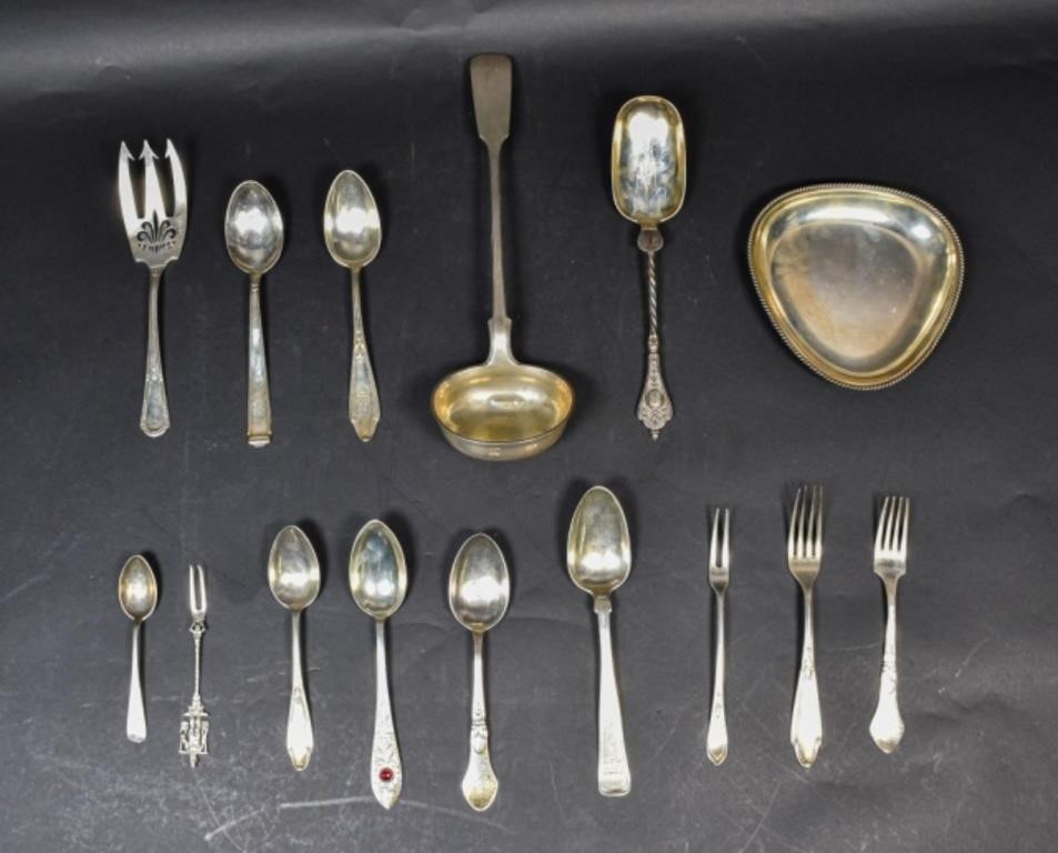 LOT OF GERMAN SILVER15 pieces of German