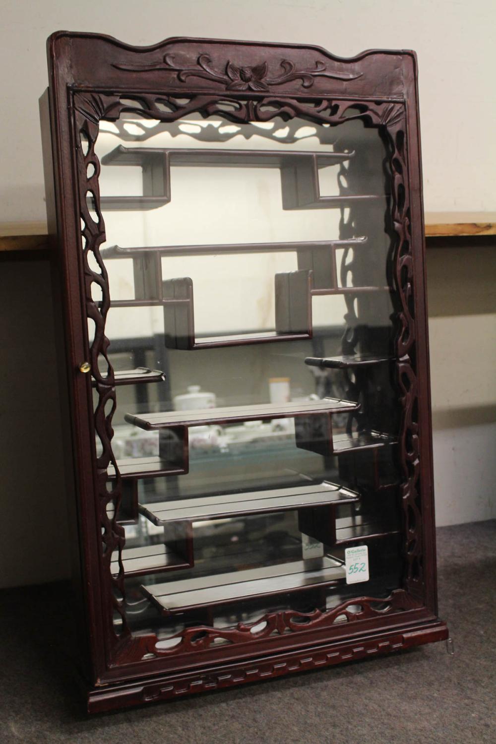 CHINESE WALL MOUNT COLLECTOR CABINETCHINESE 341df0