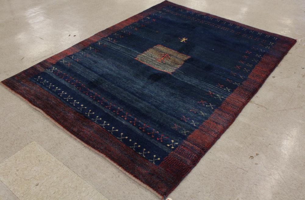 HAND KNOTTED PERSIAN GABBEH TRIBAL 341e00