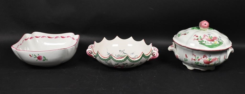 3 PIECES LUNEVILLE FRANCE PORCELAIN3 341e34