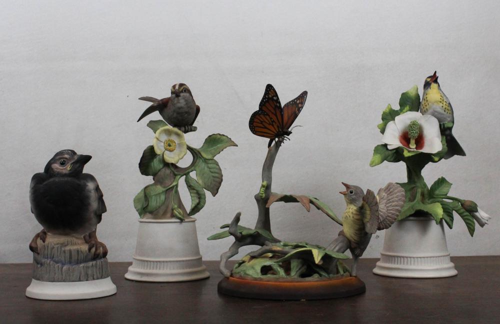 FOUR BOEHM PORCELAIN BISQUE FIGURAL