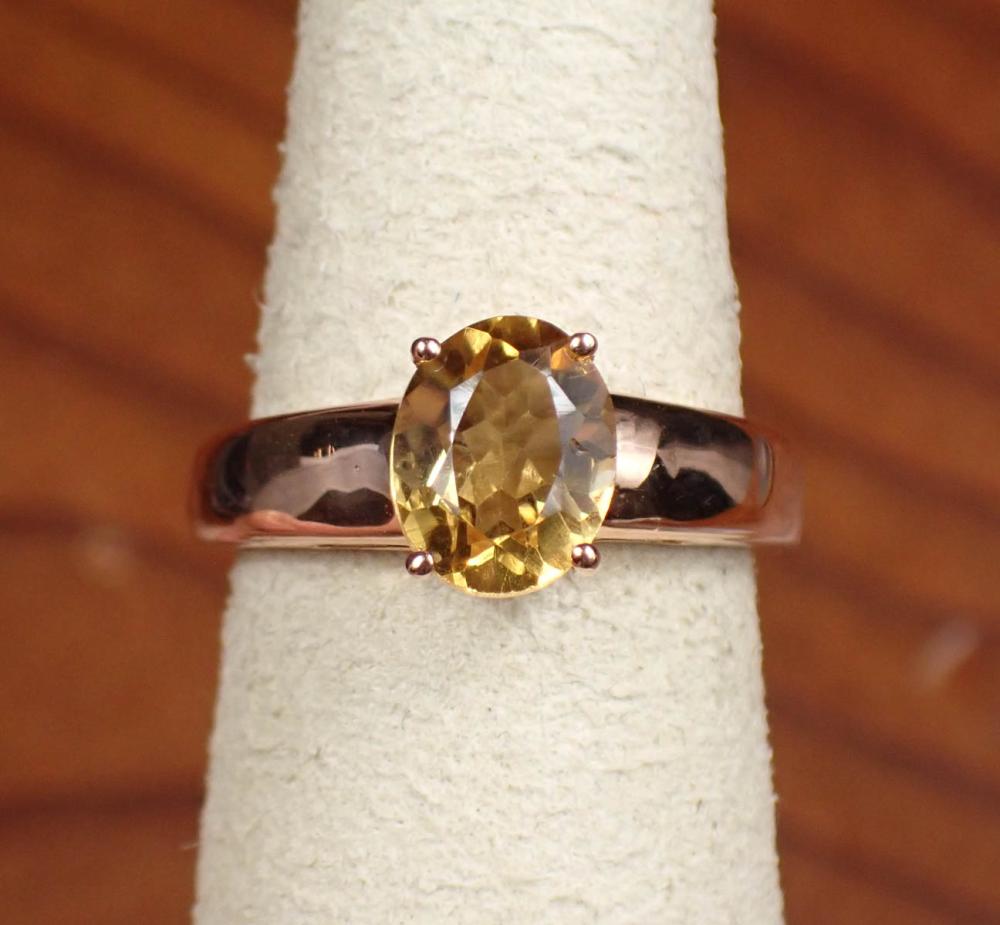 CITRINE AND FOURTEEN KARAT ROSE