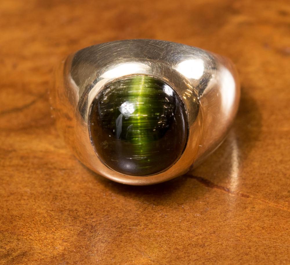 CAT'S EYE TOURMALINE AND FOURTEEN