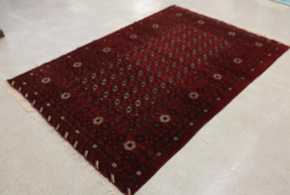 HAND KNOTTED AFGHAN TURKMEN CARPETHAND 341fa8