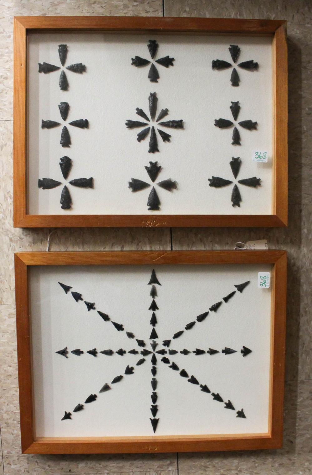 TWO FRAMES OF NATIVE AMERICAN ARROW
