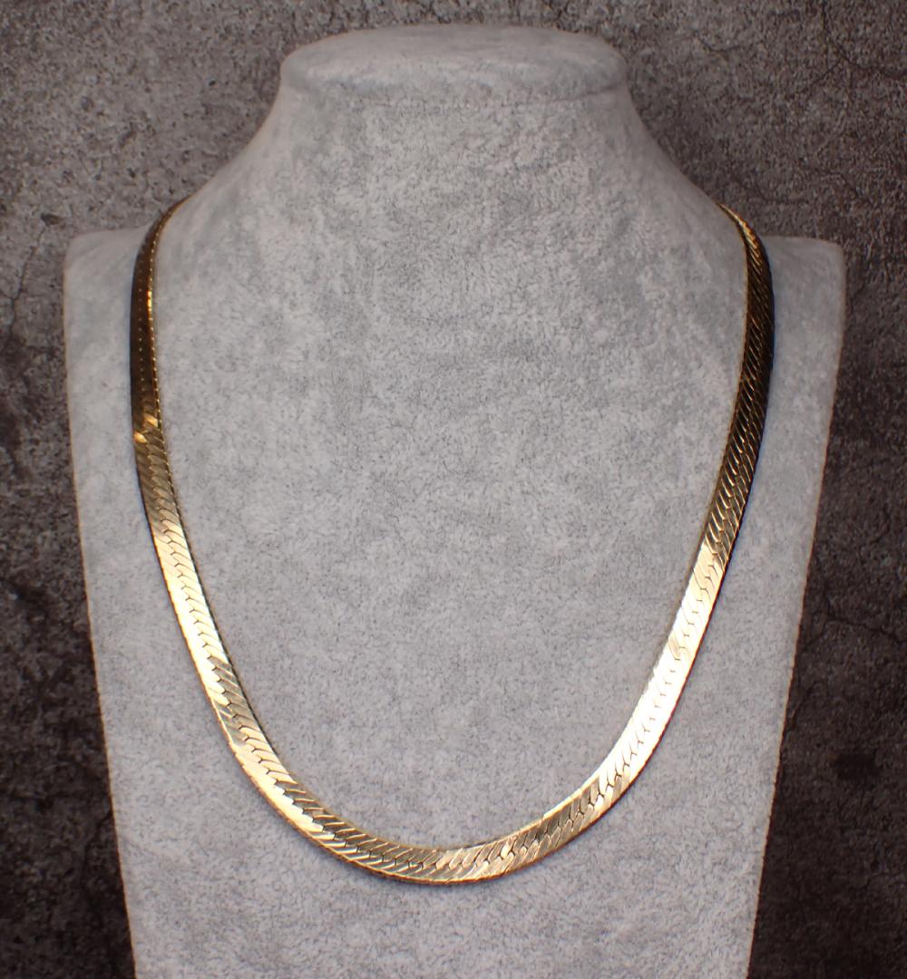 ITALIAN MADE GOLD HERRINGBONE CHAINITALIAN 341fc3