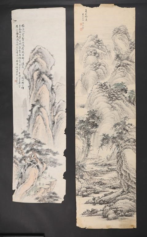 2 CHINESE LANDSCAPE SCROLLS2 Chinese 34210e