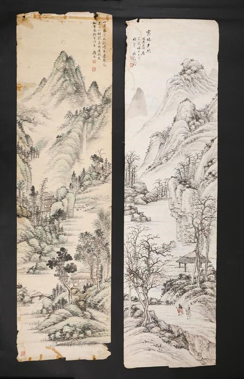 2 CHINESE LANDSCAPE SCROLLS2 Chinese 34210f