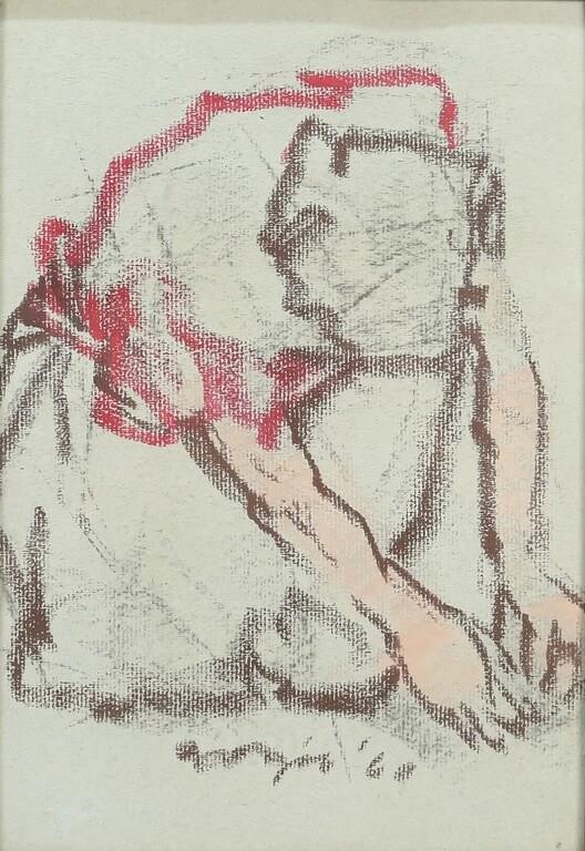 MOSES SOYER PASTEL ON PAPERMoses 3421bb