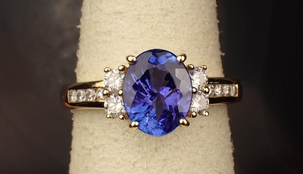 TANZANITE, DIAMOND AND FOURTEEN