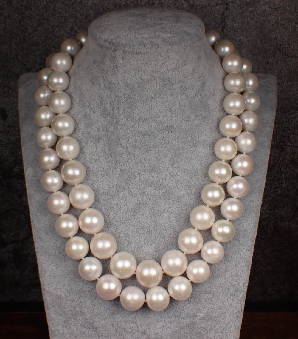 DOUBLE STRAND SOUTH SEA PEARL NECKLACEDOUBLE