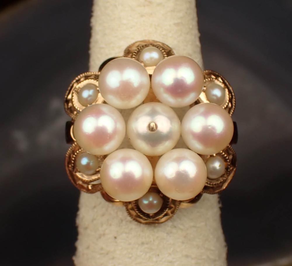 PEARL AND FOURTEEN KARAT YELLOW 3422a0