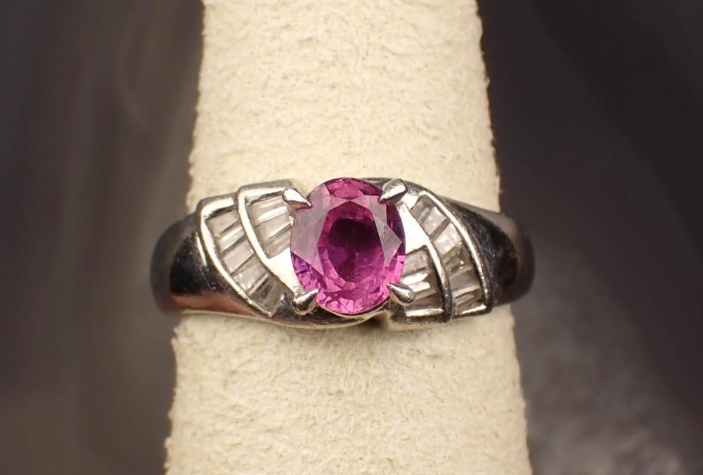 PINK SAPPHIRE DIAMOND AND PLATINUM 342341