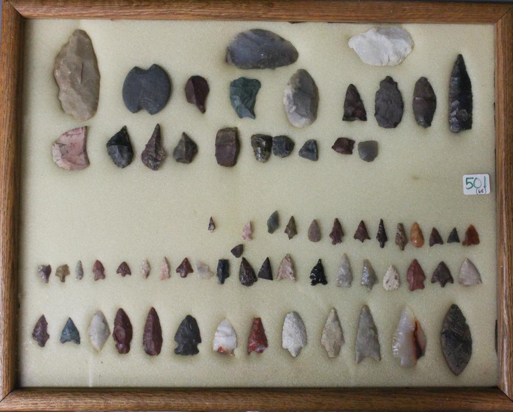 COLLECTION OF 68 NATIVE AMERICAN