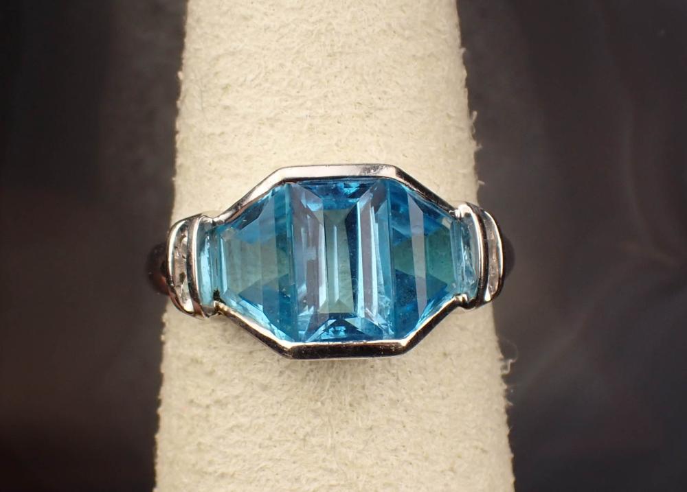 BLUE TOPAZ DIAMOND AND FOURTEEN 34241a