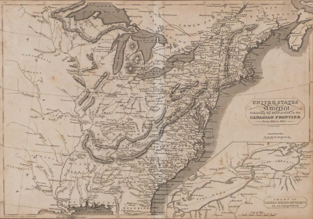 EDWARD BAINES MAP US CANADIAN FRONTIER 34243d