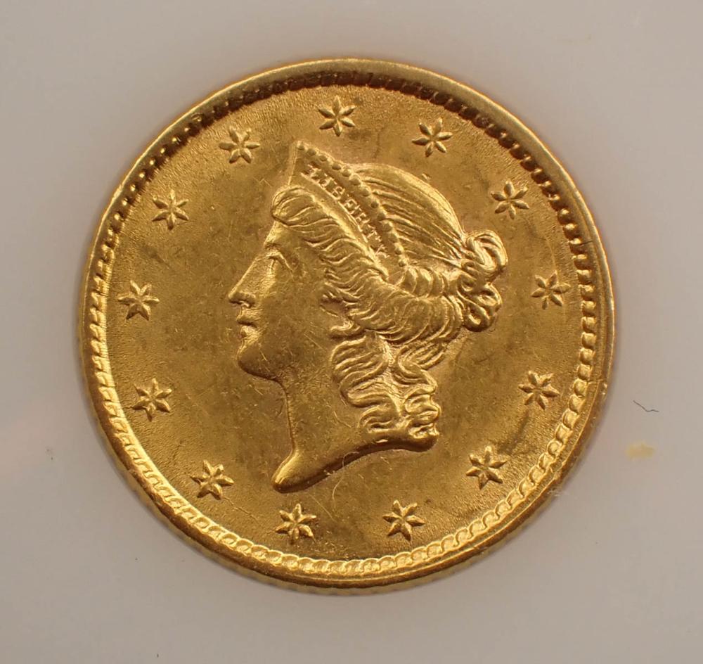 1853 U.S. ONE DOLLAR GOLD COIN1853