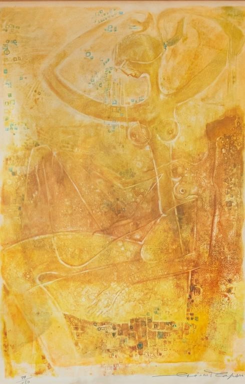 ABSTRACT LITHOGRAPH TWO NUDESAbstract