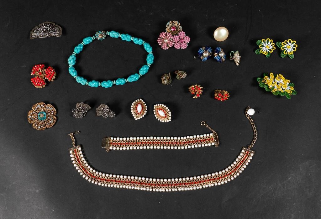 MIRIAM HASKELL & HOBE COSTUME JEWELRY