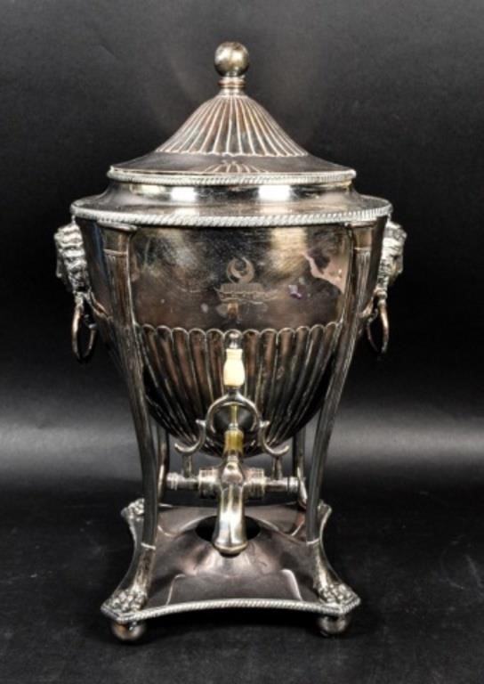 ENGLISH NEOCLASSICAL SILVERPLATE COFFEE