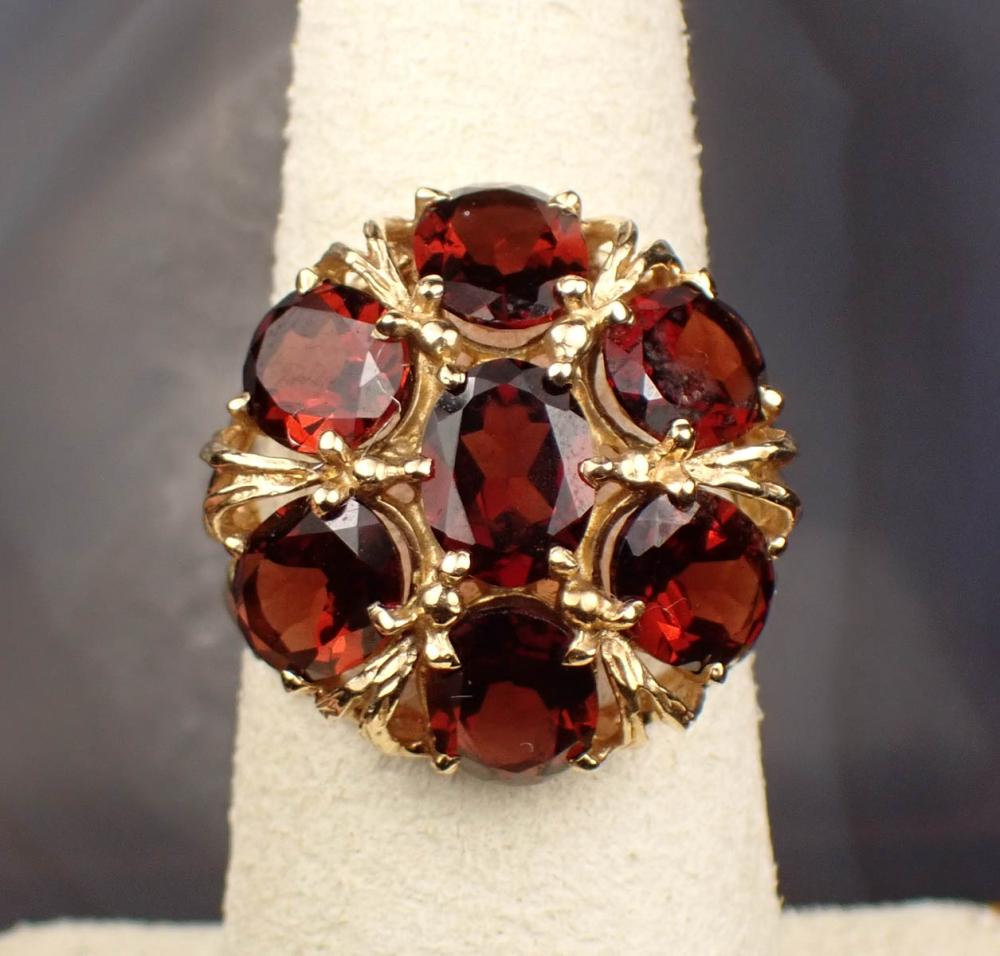 GARNET AND YELLOW GOLD OPENWORK 3424ff