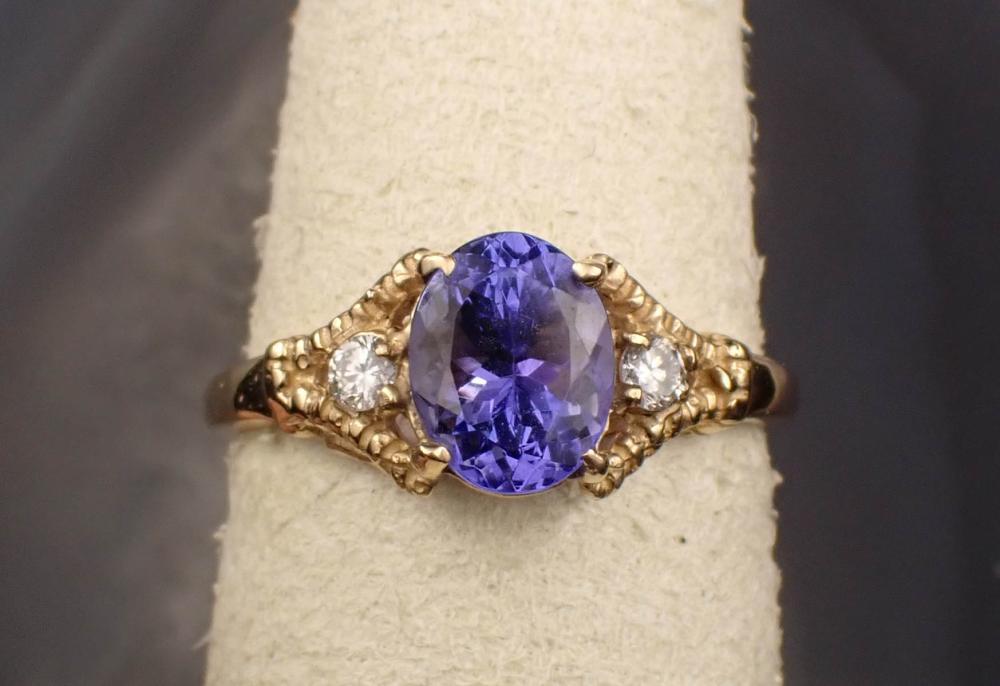 TANZANITE, DIAMOND AND FOURTEEN