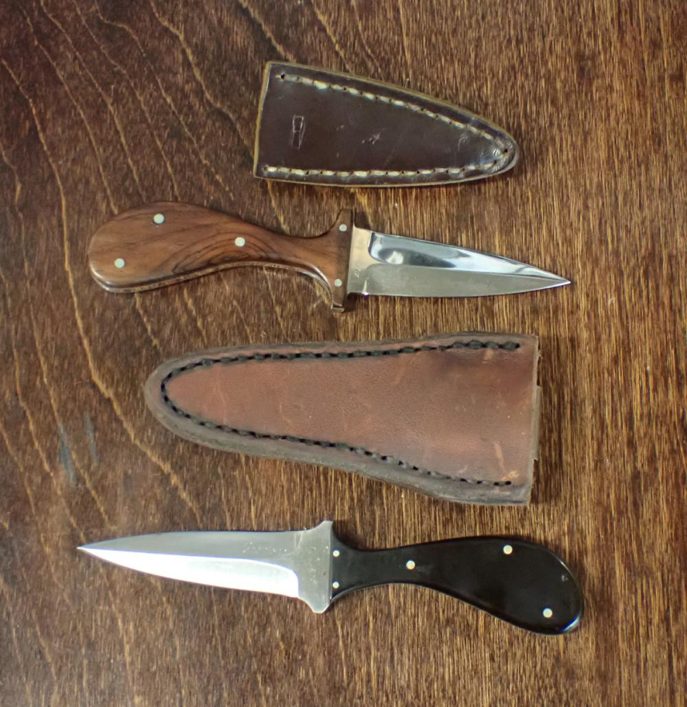 TWO CRAWFORD BOOT KNIVESTWO CRAWFORD