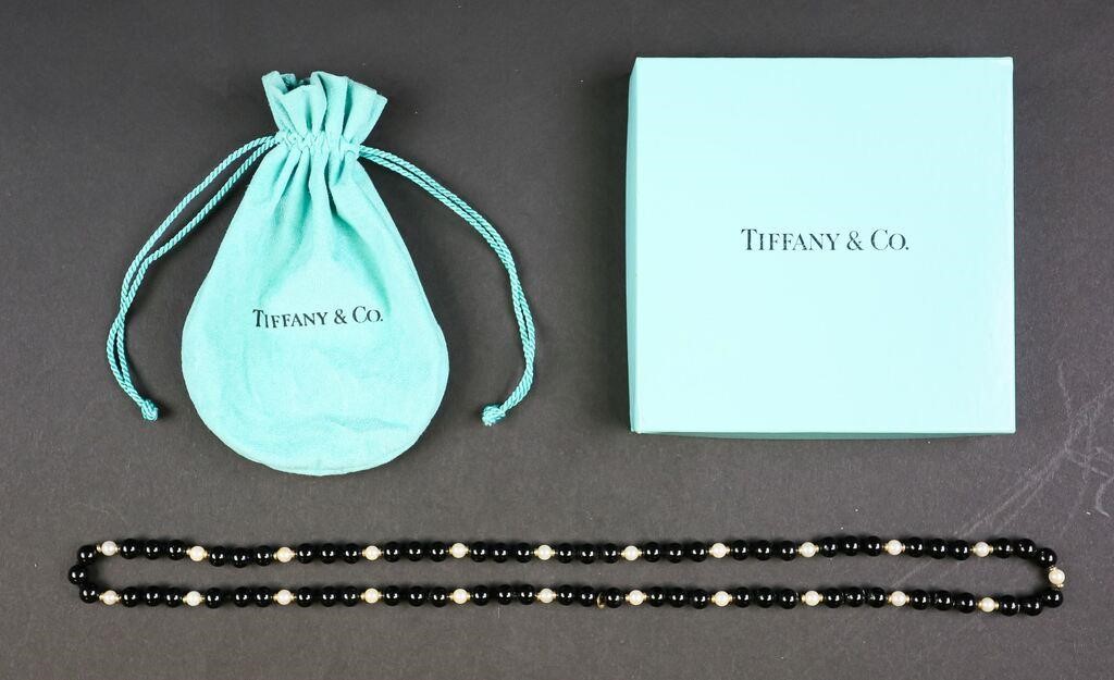 TIFFANY CO PEARL ONYX AND 14KT 342562