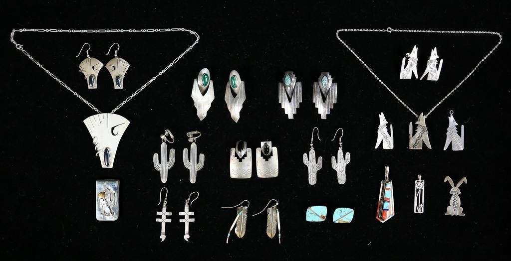 LOT OF NATIVE AMERICAN STERLING