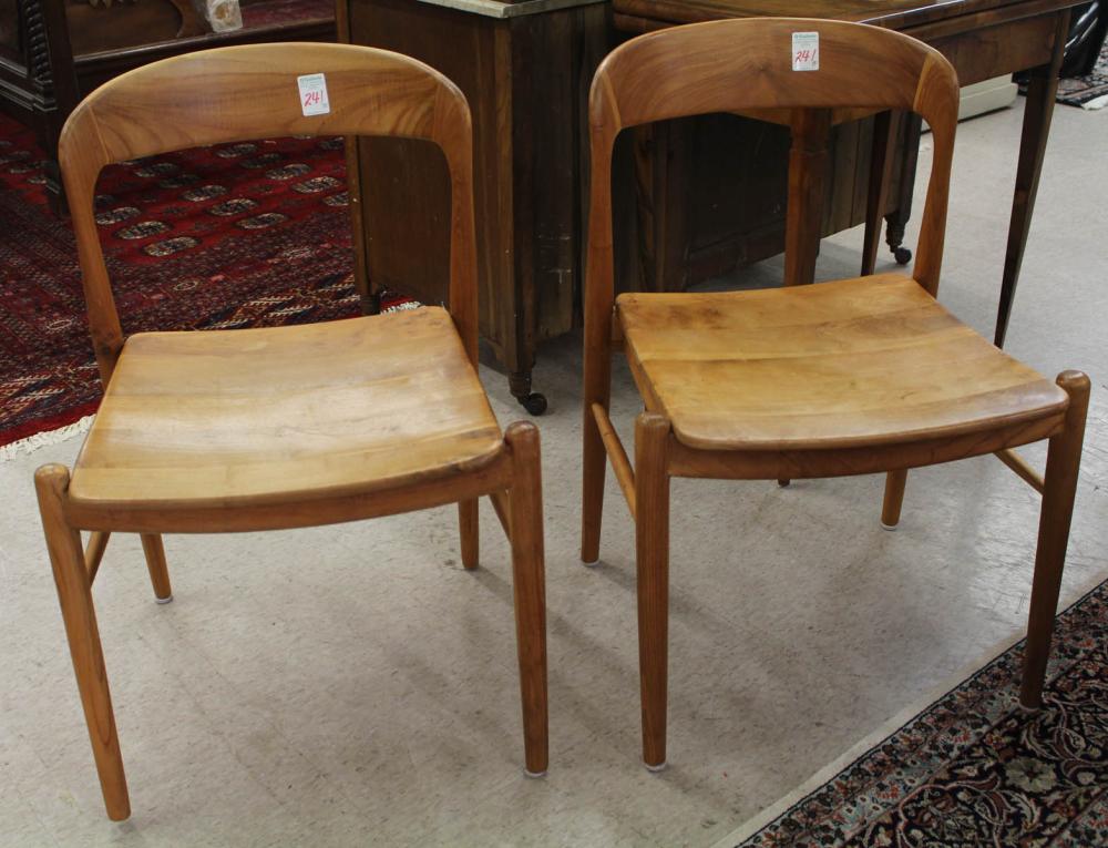 A PAIR OF MCM STYLE TEAK DINING