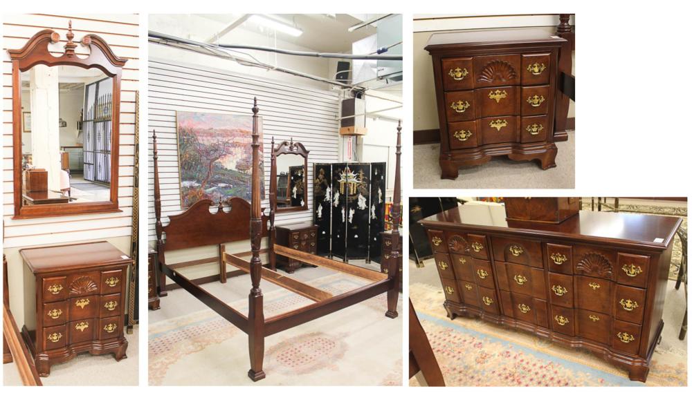 FIVE-PIECE CHIPPENDALE STYLE BEDROOM