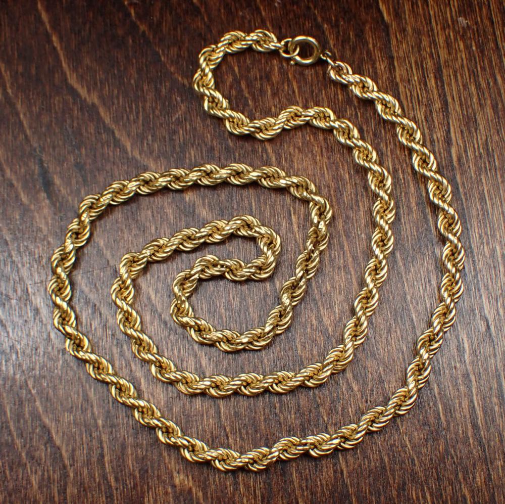 EIGHTEEN KARAT YELLOW GOLD ROPE 342687