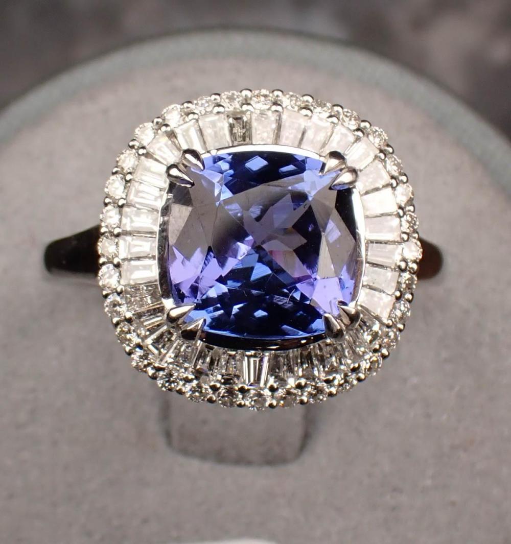 TANZANITE, DIAMOND AND PLATINUM