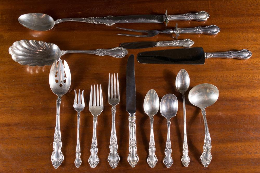 STERLING SILVER FLATWARE SET WITH 3426e8
