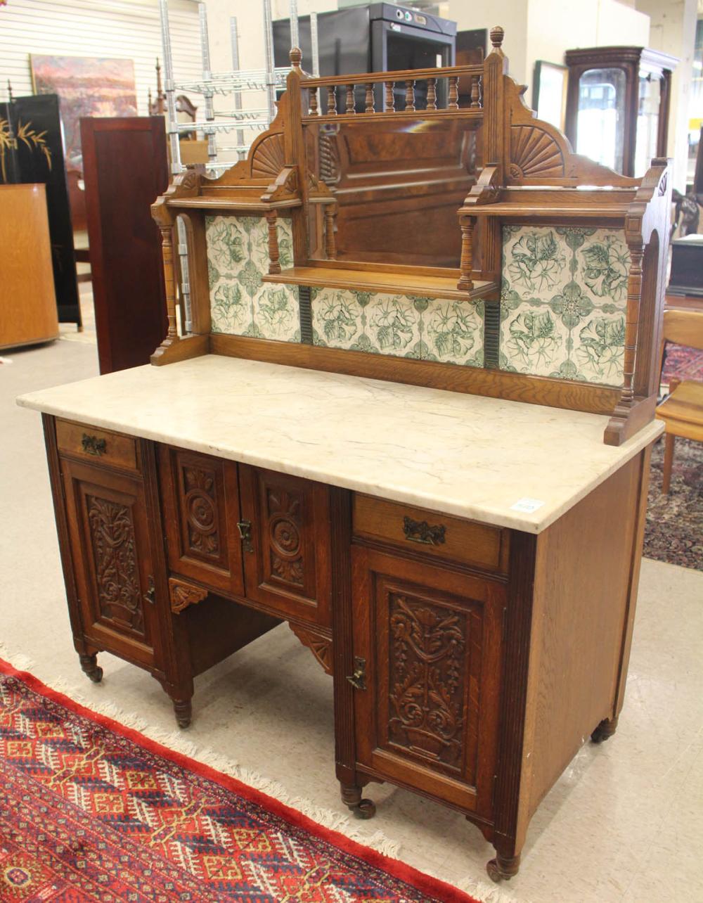 VICTORIAN MARBLE TOP WASHSTANDVICTORIAN 34272a