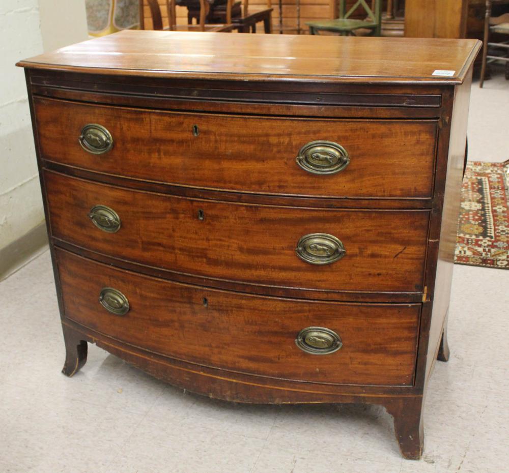 GEORGE III MAHOGANY BOW FRONT BACHELOR S 342782