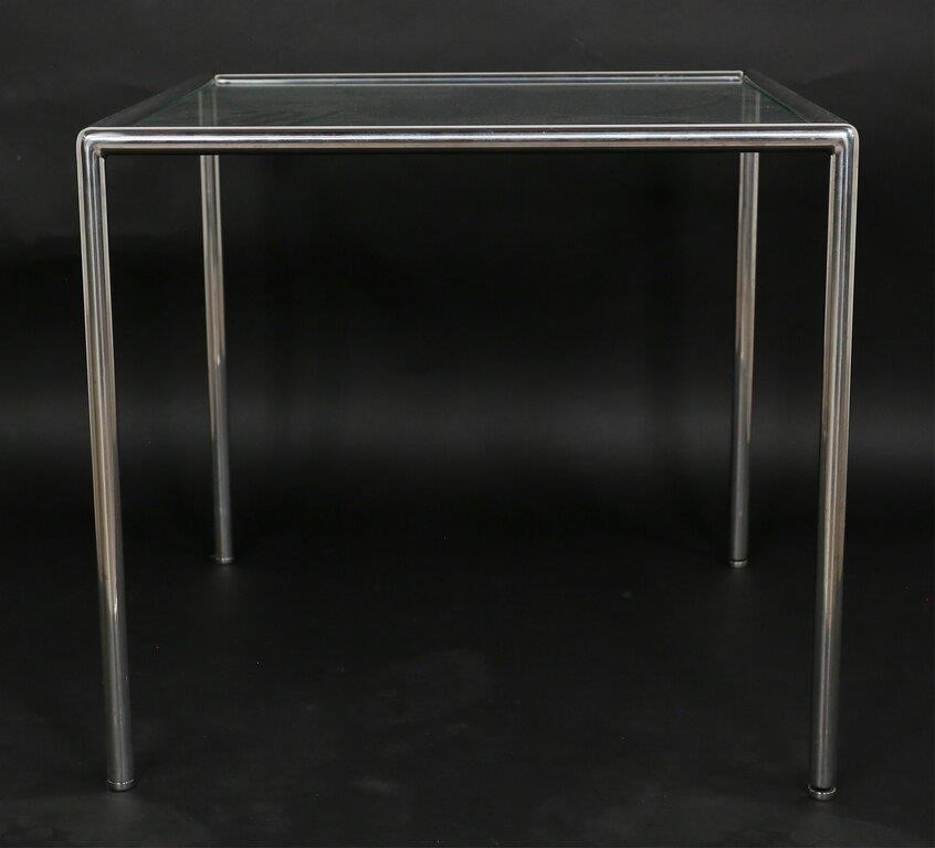 MID CENTURY MODERN CHROME AND GLASS