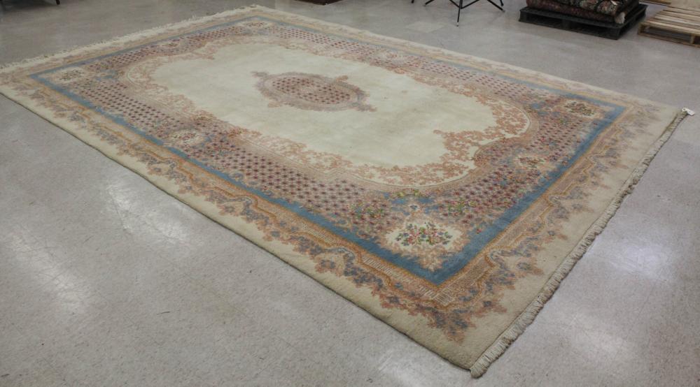 HAND KNOTTED PERSIAN KERMAN CARPETHAND 34279e