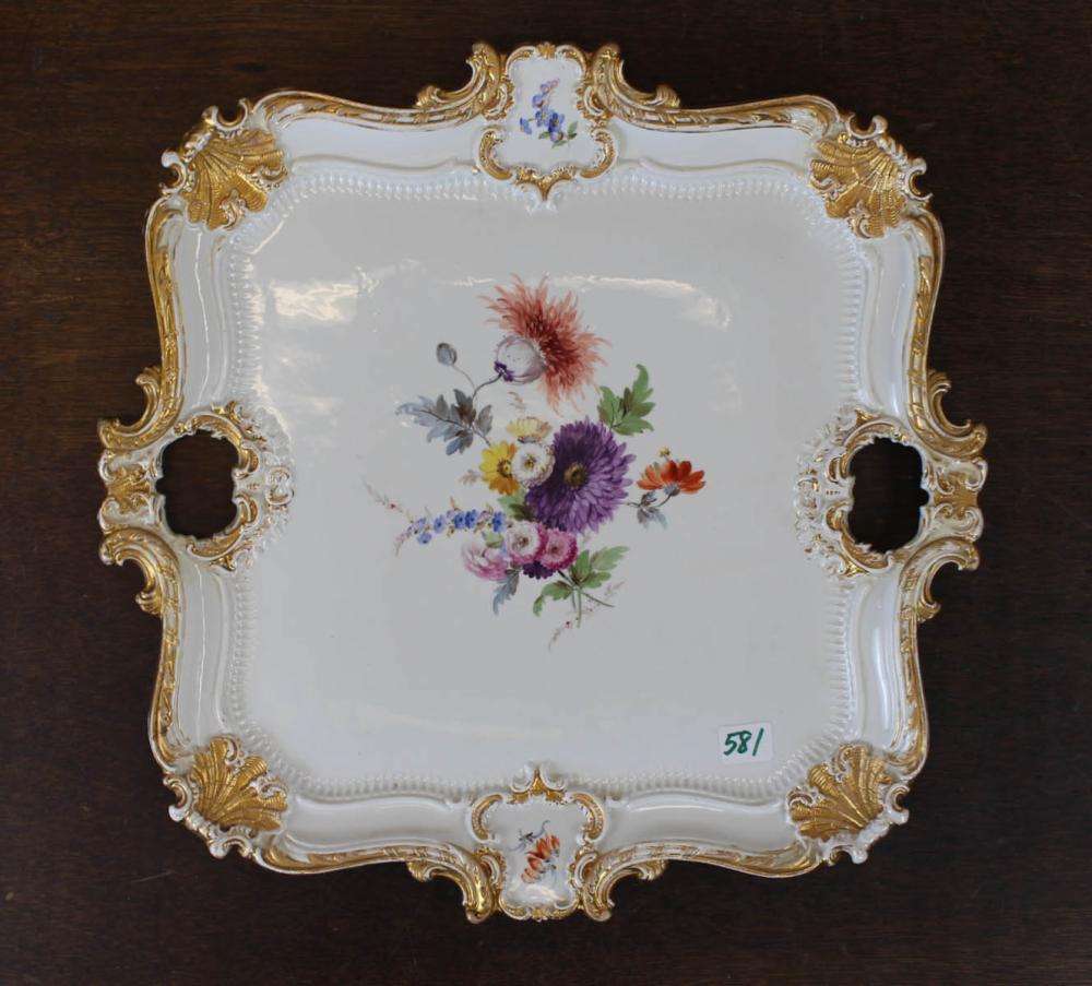 SQUARE MEISSEN PORCELAIN SERVING 3427ab