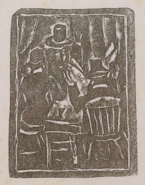 MAX WEBER WOODCUT INTERIOR SCENEMax 3427cd