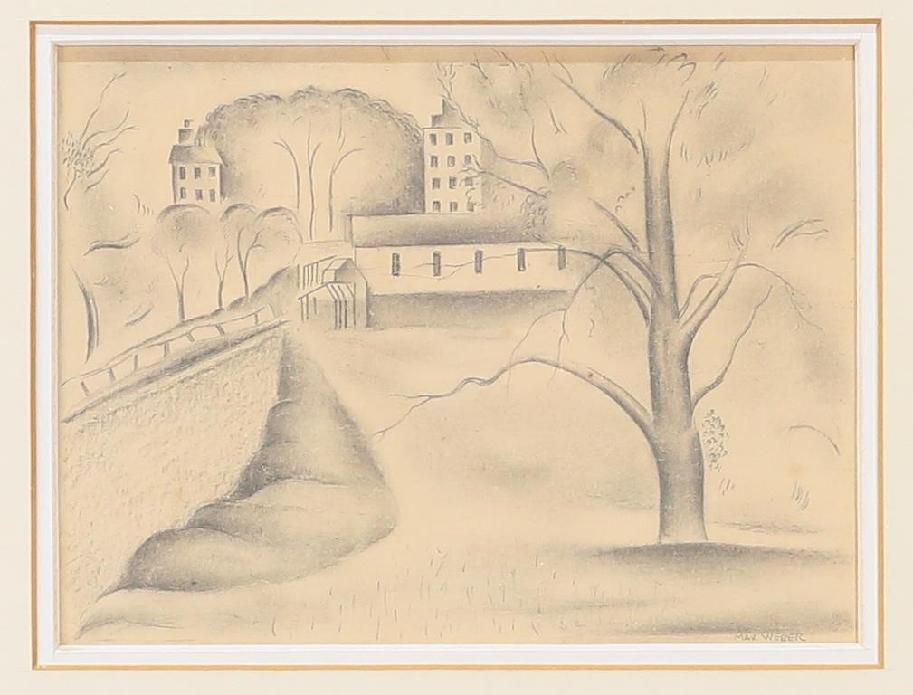 MAX WEBER GRAPHITE ON PAPER LANDSCAPEMax 3427d6