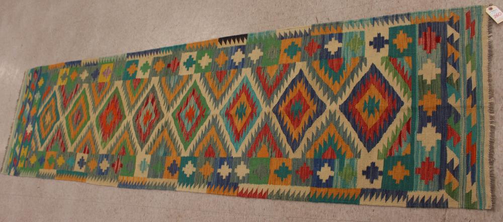 HAND WOVEN KILIM FLATWEAVE RUNNERHAND