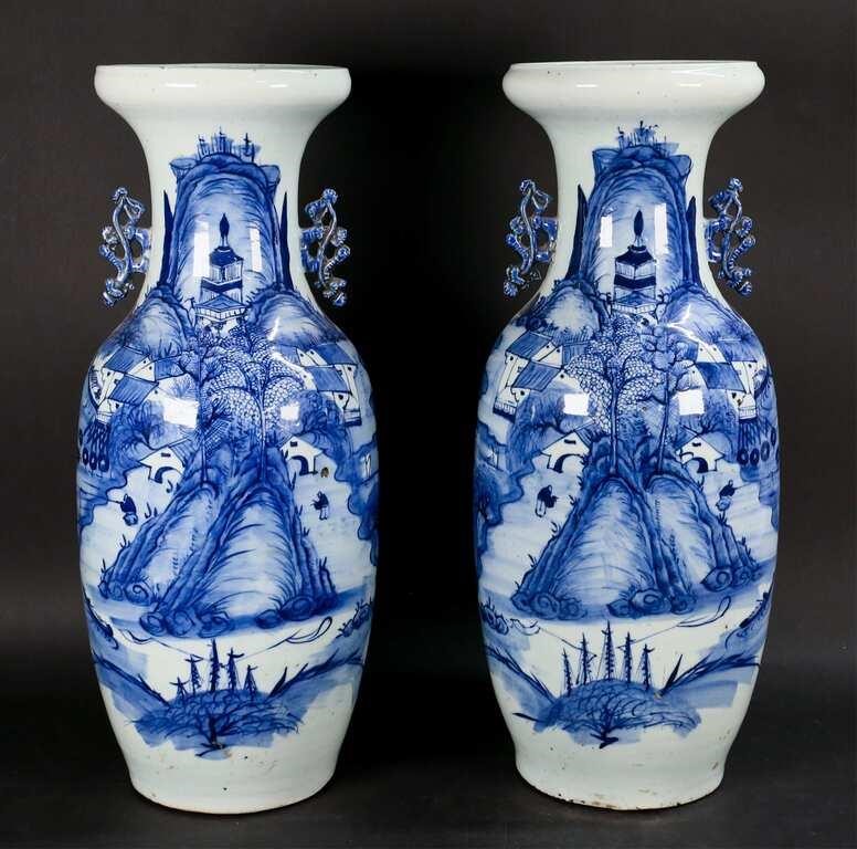 PAIR OF CHINESE BLUE WHITE PORCELAIN 34286e