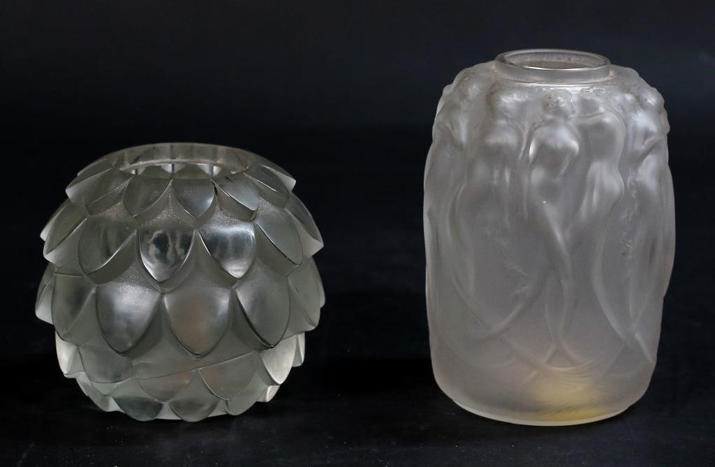 2 RENE LALIQUE PERFUME BURNERS2 34287e