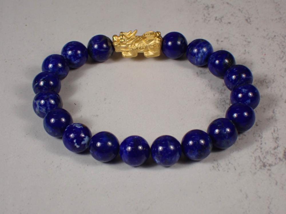 LAPIS AND GOLD FENG SHUI BRACELETLAPIS 342899