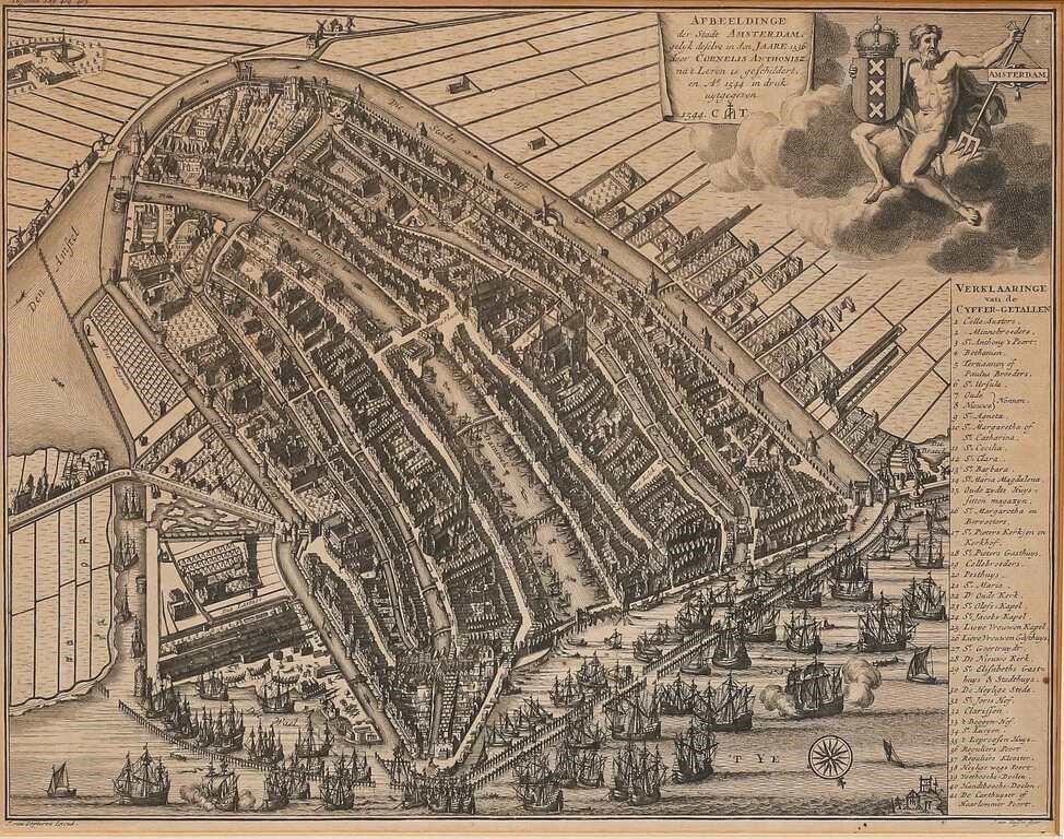 JOHANNES VAN SEPTEREN MAP OF AMSTERDAMJohannes