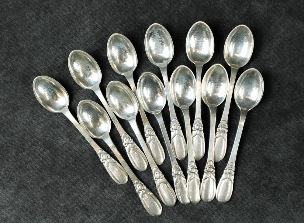 SET OF TWELVE DANISH STERLING SILVER 342947